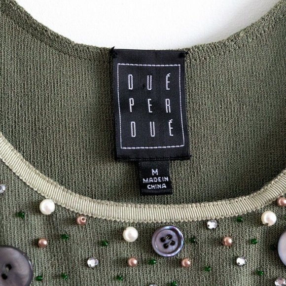 Due Per Due buttons embellished art to wear vintag - Picture 3 of 4